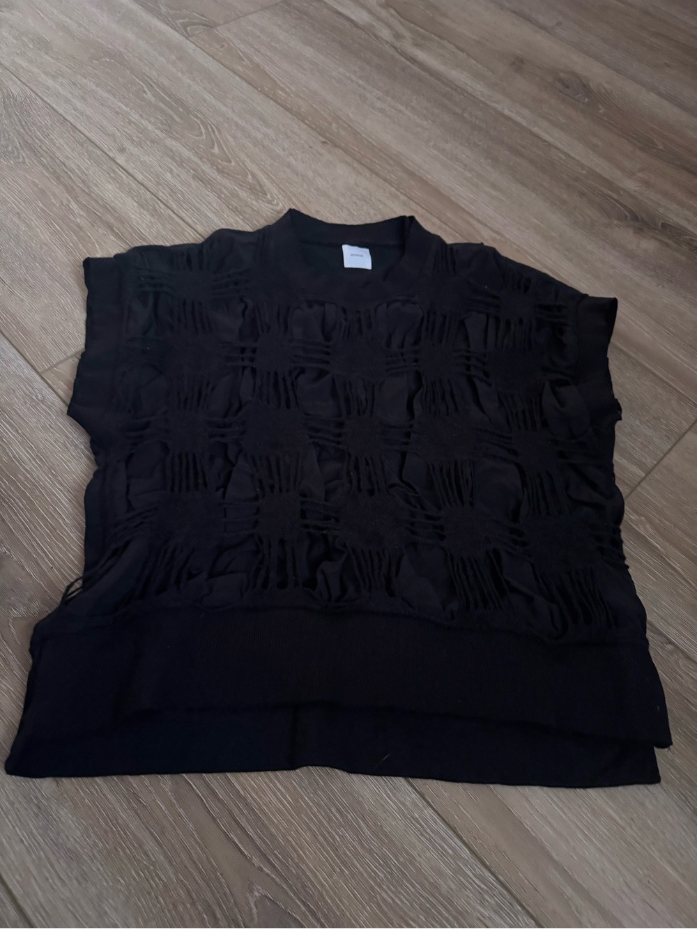 Ennhut Japan Wool Deconstructed Sweater shirt Top M Black Avant Garde Japanese